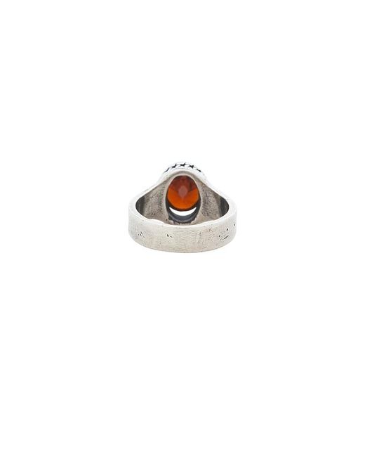 Twojeys White Icon Link Ruby Ring for men
