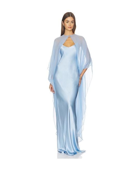 The Sei Blue Bias Slip With Cape