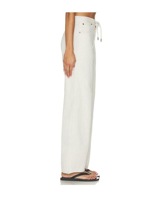 FRAME White The Off Duty Drawstring Bow Jeans