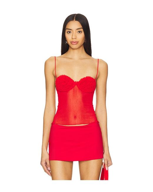 Lovers + Friends Steph トップ Red