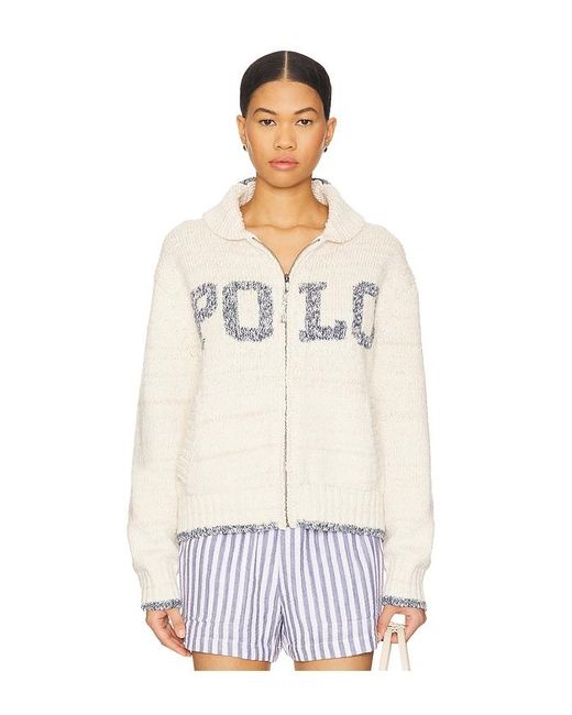 Polo Ralph Lauren Cotton Blend ロングスリーブクルーネックTシャツ White