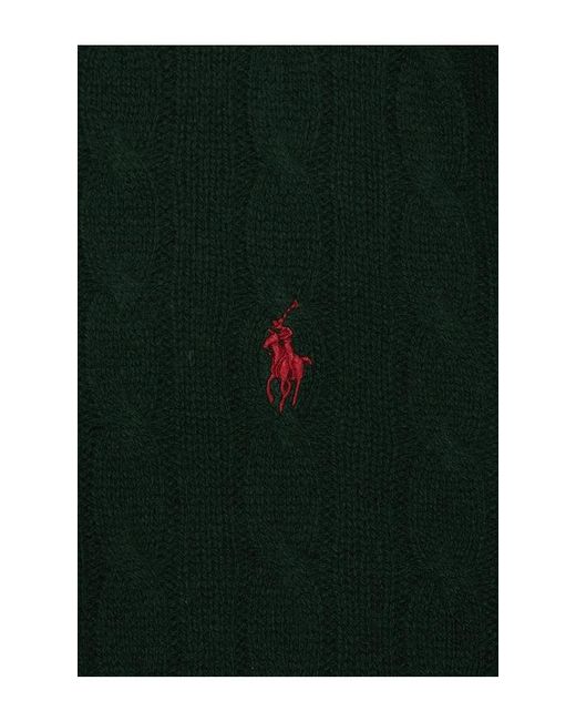 Polo Ralph Lauren Green Long Sleeve Wool Cashmere Cable Knit Crewneck Sweater for men