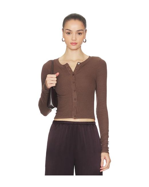 Enza Costa Silk Rib Essential Cardigan Multicolor