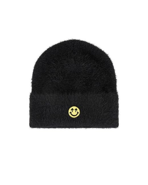 Happy Caps Black Furry Beanie