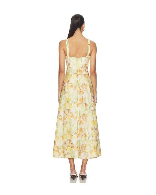Bardot Metallic Adaline Printed Midi Dress