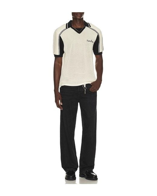 House Of Sunny Black Keepers Knit Polo for men