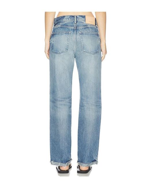 Moussy Blue Dorchester Straight Leg Jeans