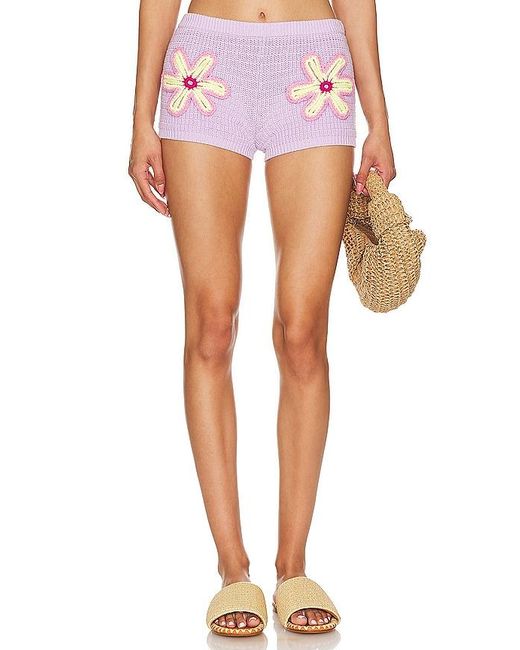 Lovers + Friends White SHORTS LEAH STARFISH