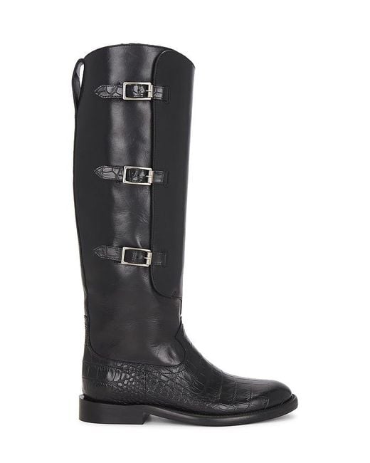 Paris Texas Black Montana Buckle Boot