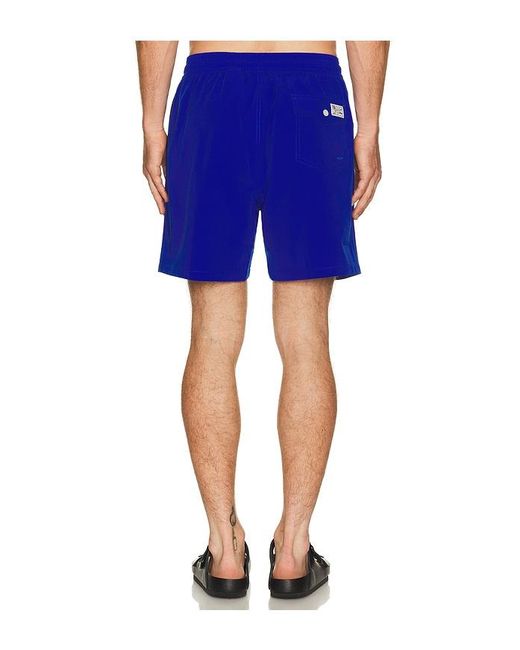 Polo Ralph Lauren Blue Novelty Island Bear Traveler Swim Trunk for men