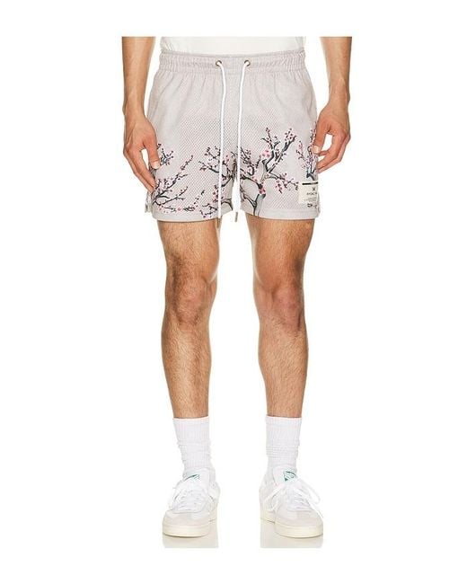 Ryoko Rain White Cherry Blossom Shorts for men