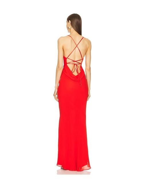 Michael Costello Red X Revolve Chloe Gown