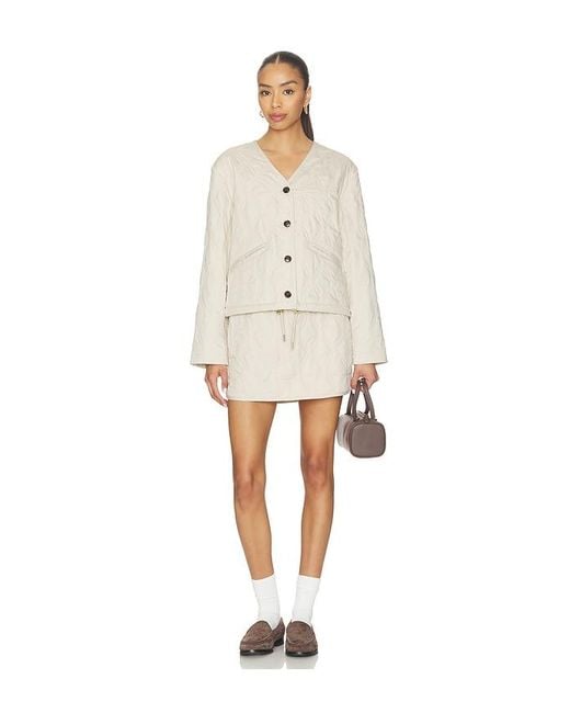 Varley White Florin Quilted Skirt