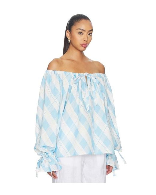 Sleeper Blue Cha-Cha Lounge Blouse