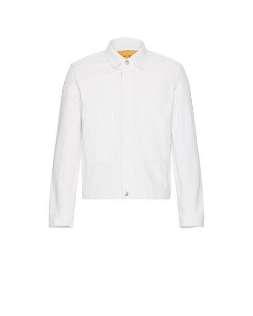 Calvin Klein White Japanese Kurabo Denim Jacket for men