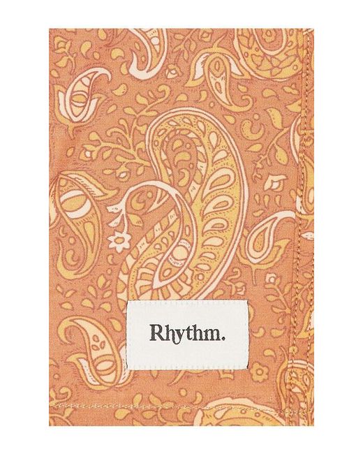 Rhythm Orange Tally Paisley Swim Trunk for men