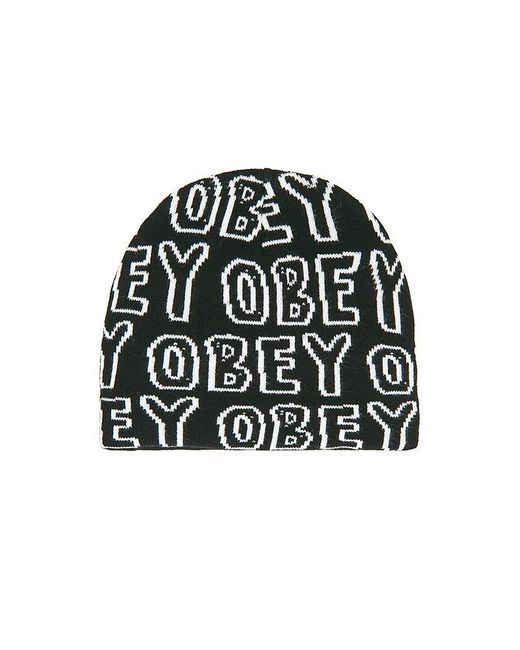Obey Black Common Beanie for men