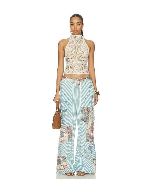 Free People Blue X We The Free Runyon Patched Pant