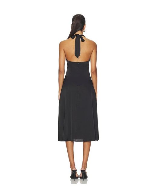 SNDY'S Black Evelyn Midi Dress