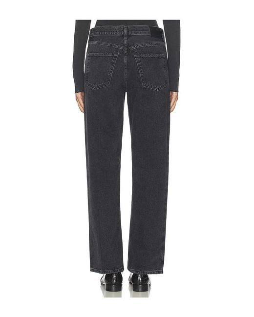 Citizens of Humanity Black Lindz Low Rise Easy Straight With Tuxedo Stripe Jeans