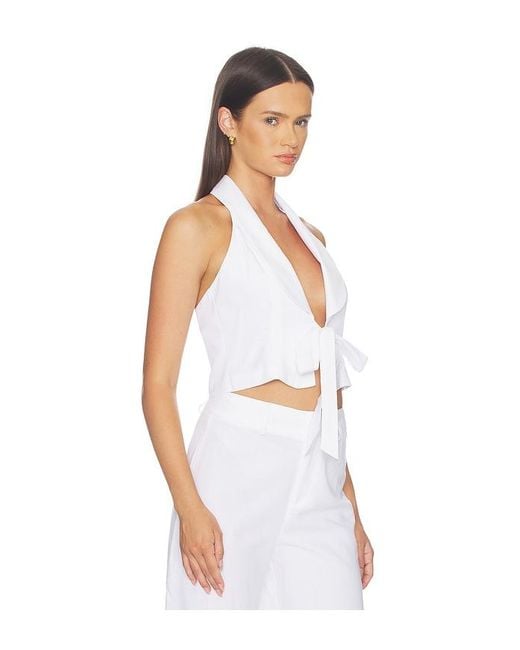 ALL THE WAYS White Dianea Halter Top