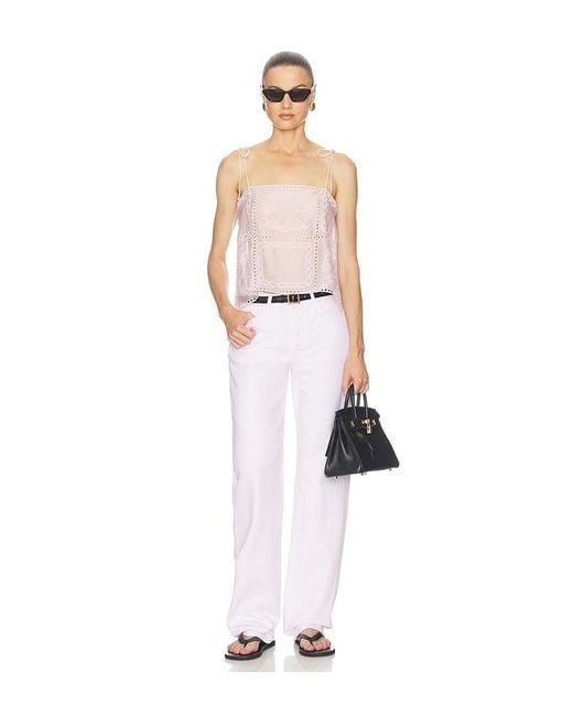 Helsa White Handkerchief Camisole