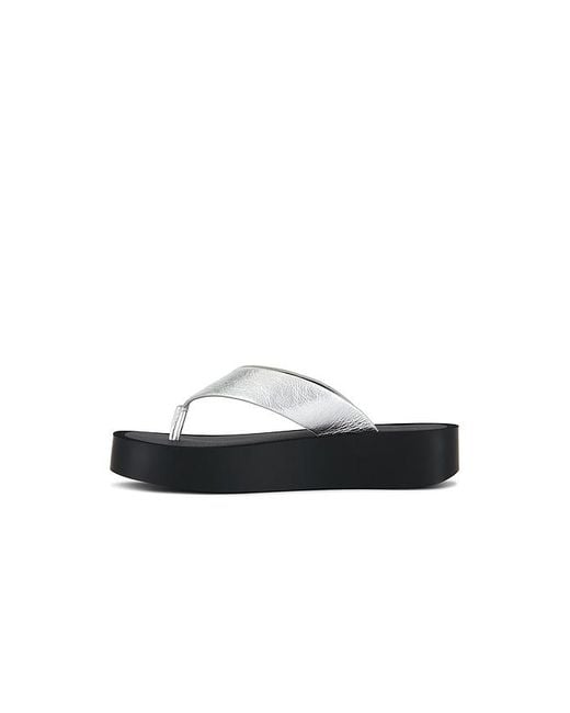 Tory Burch Black Leather Platform Flip Flop