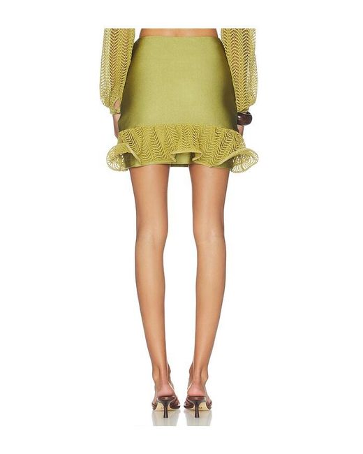 PATBO Yellow Wave Mini Skirt