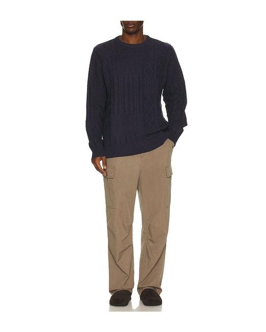 Rhythm Blue Patchwork Sweater for men