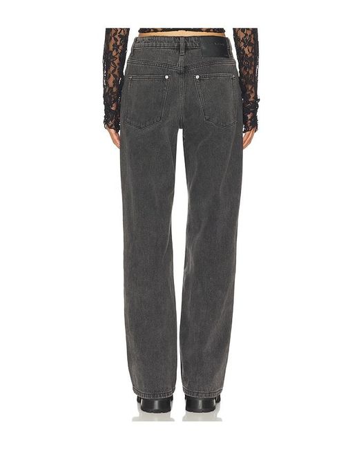 One Teaspoon Gray Jackson Mid Waist Wide Leg Jeans