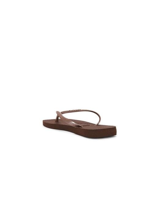 Havaianas Brown Slim Square Sandal