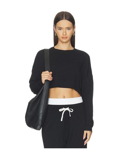 Splits59 Black Noah Crop Sweatshirt