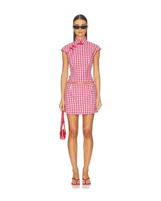 SAU LEE Pink Zoe Skirt
