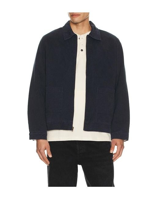 Chaqueta Twill En Color Azul Marino Talla (También En M, S, Xl/1X) Rhythm de hombre de color Blue