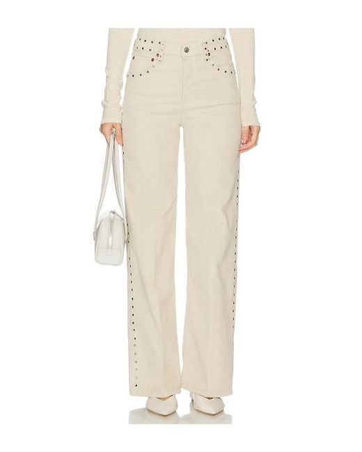 Re/done White High Rise Wide Leg Jeans