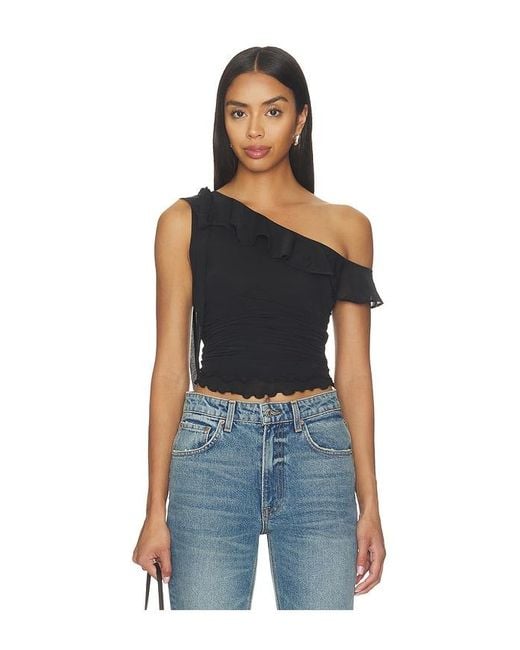 Free People Blue Isla One Shoulder Top