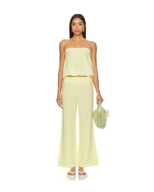 Bobi Yellow Wide Leg Pants