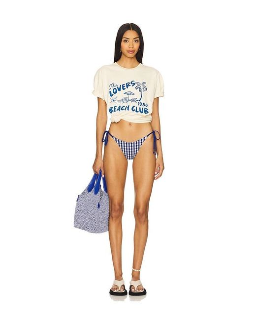Lovers + Friends Blue Cover Up Tee