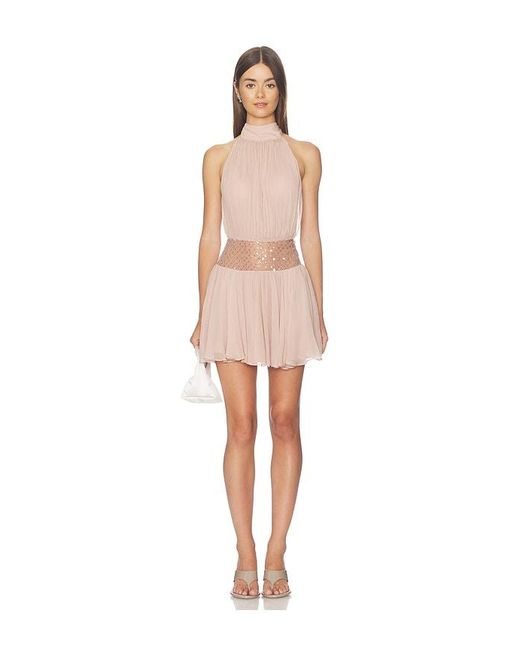 retroféte Natural Daly Chiffon Dress
