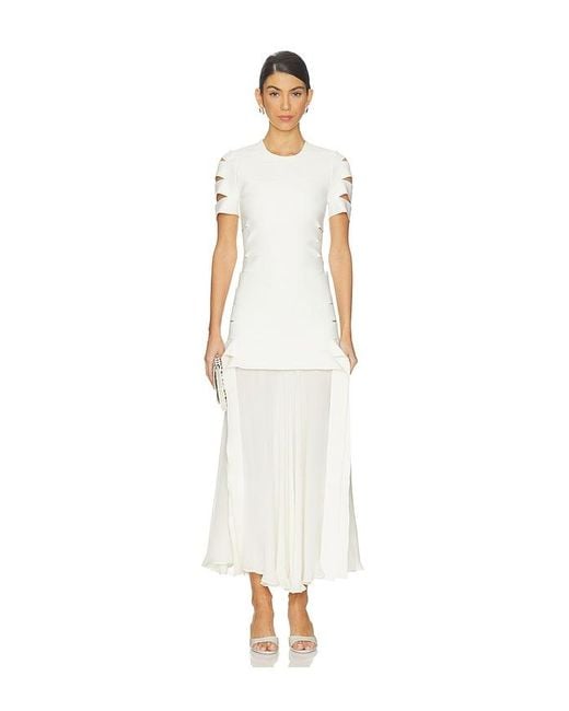 Jonathan Simkhai White Laken Knit Maxi Dress