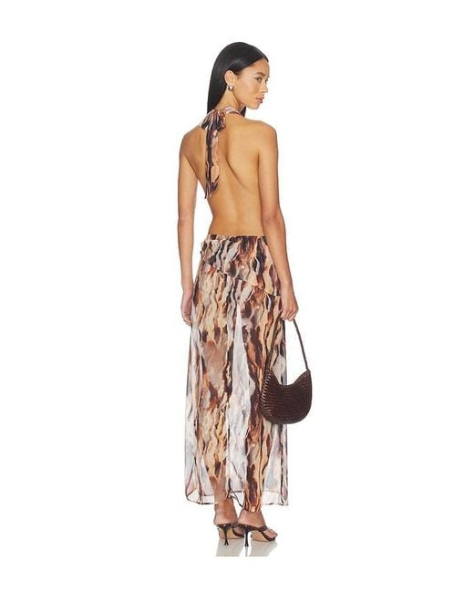 superdown Multicolor Tovianna Halter Maxi Dress