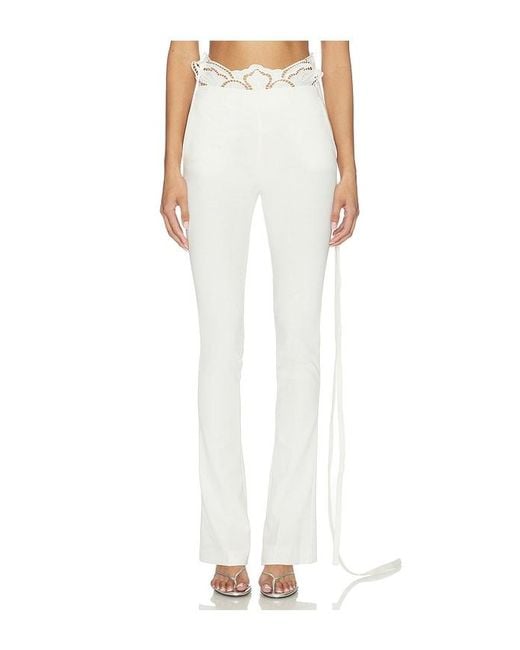 Blumarine White Compact Tailor Pant