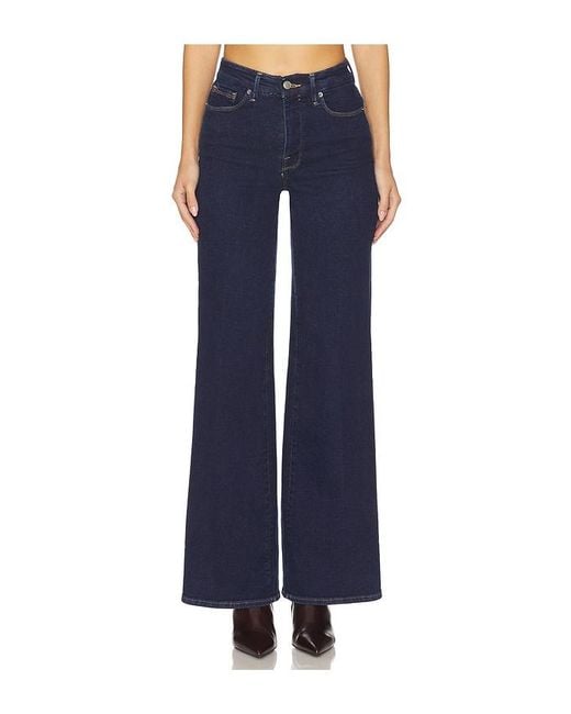 GOOD AMERICAN Blue Good Waist Palazzo Jeans