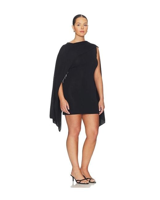L'academie Black 'Academie Nasim Knit Cape Mini Dress