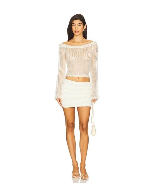 MORE TO COME White Palma Mini Skirt