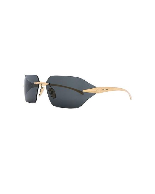 Prada Blue Rectangular Sunglasses