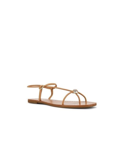 Loeffler Randall Natural Lara Strappy Flat Sandal