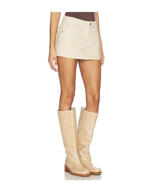 SNDY'S White Cole Denim Mini Skirt