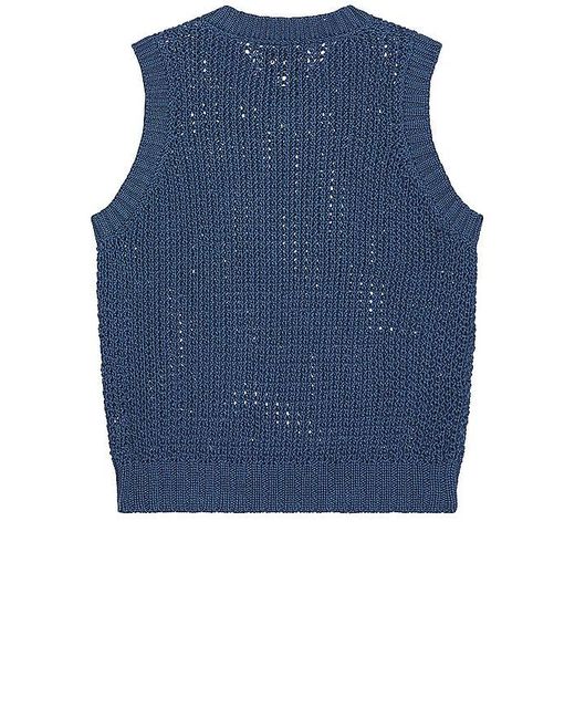 Corridor NYC Blue Mercerized Vest for men