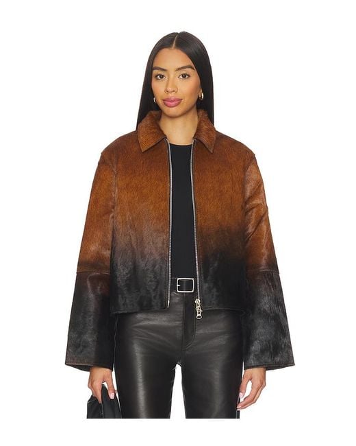 Samsøe & Samsøe Brown Salylo Leather Jacket